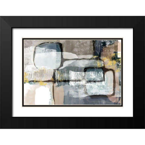 Spatial Lodge Black Modern Wood Framed Art Print with Double Matting by Naskrent, Delores
