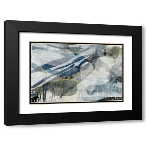 Pearly Dusk Black Modern Wood Framed Art Print with Double Matting by Naskrent, Delores