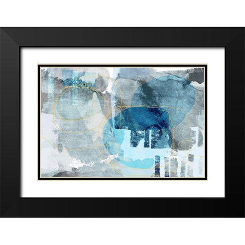 Iron Heather Black Modern Wood Framed Art Print with Double Matting by Naskrent, Delores