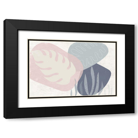 Tender Lichen Black Modern Wood Framed Art Print with Double Matting by Naskrent, Delores