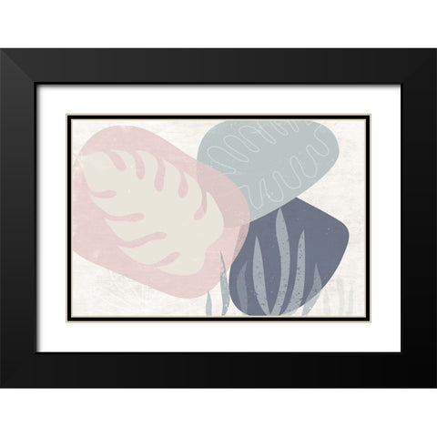 Tender Lichen Black Modern Wood Framed Art Print with Double Matting by Naskrent, Delores