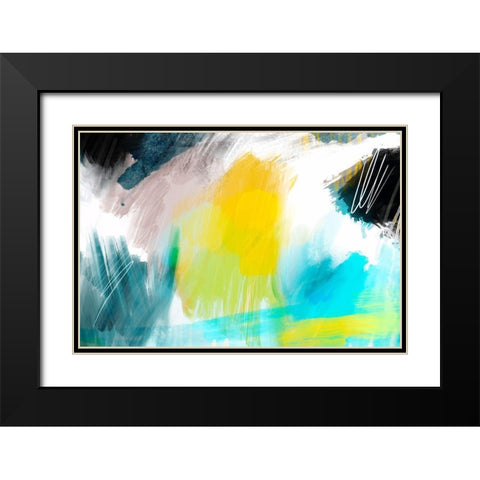 Glowing Sky Black Modern Wood Framed Art Print with Double Matting by Naskrent, Delores