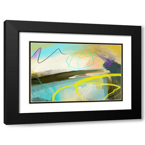 Modulate Black Modern Wood Framed Art Print with Double Matting by Naskrent, Delores