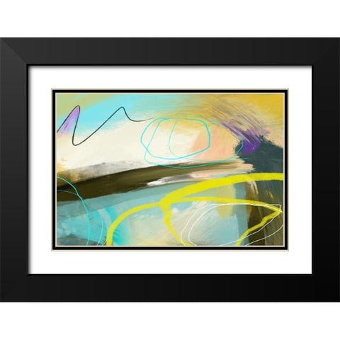 Modulate Black Modern Wood Framed Art Print with Double Matting by Naskrent, Delores