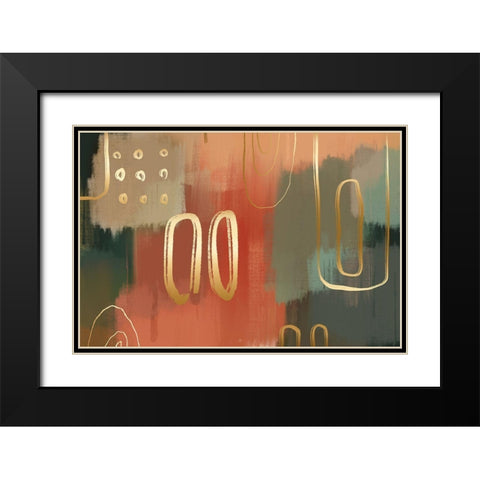 Terracotta Black Modern Wood Framed Art Print with Double Matting by Naskrent, Delores