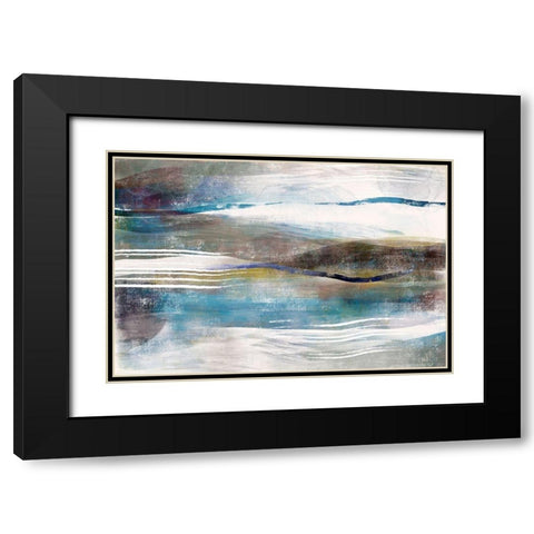 Sea and Sand Black Modern Wood Framed Art Print with Double Matting by Naskrent, Delores