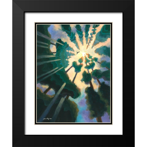 Fantasia of Summer Black Modern Wood Framed Art Print with Double Matting by Wang, John