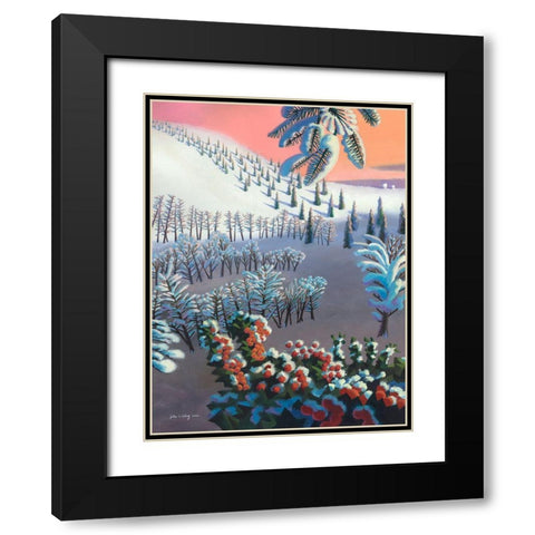 Fantasia of Winter Black Modern Wood Framed Art Print with Double Matting by Wang, John