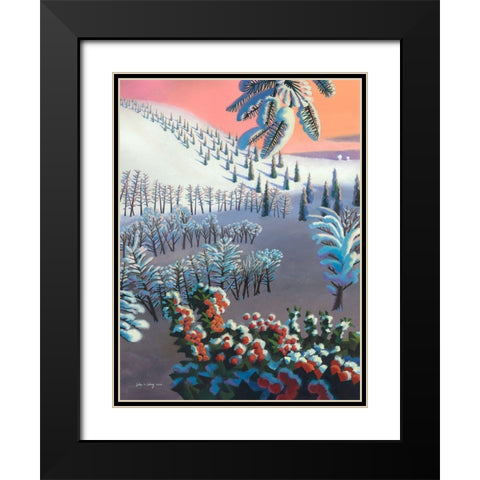 Fantasia of Winter Black Modern Wood Framed Art Print with Double Matting by Wang, John