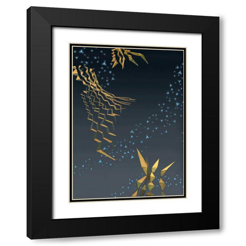 Reviving Tone Poem I Black Modern Wood Framed Art Print with Double Matting by Wang, John
