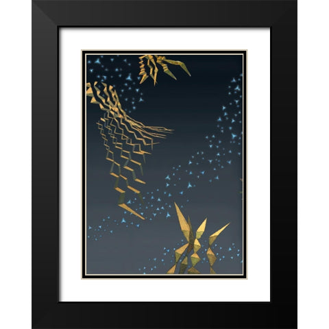 Reviving Tone Poem I Black Modern Wood Framed Art Print with Double Matting by Wang, John