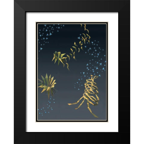 Reviving Tone Poem II Black Modern Wood Framed Art Print with Double Matting by Wang, John