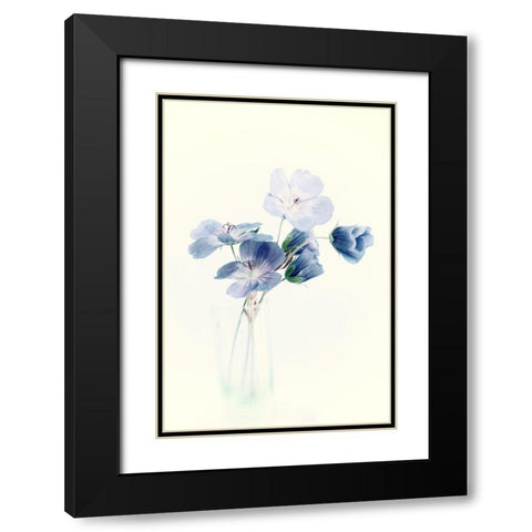 Blue Black Modern Wood Framed Art Print with Double Matting by Stalus, Judy