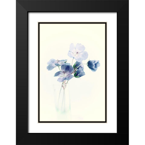 Blue Black Modern Wood Framed Art Print with Double Matting by Stalus, Judy