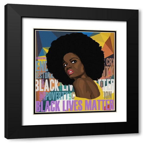 Affirmation Black Modern Wood Framed Art Print with Double Matting by Smith, Karen