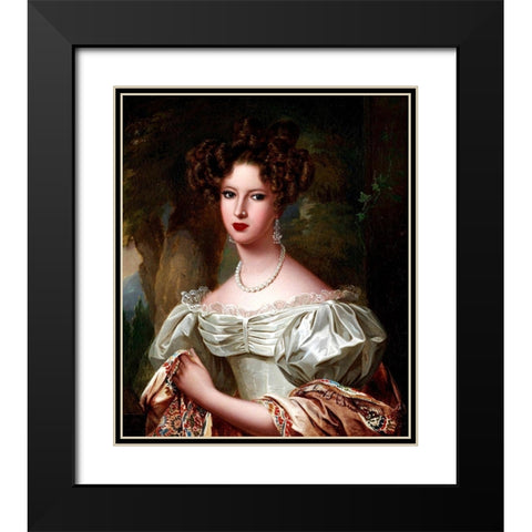 Classic Floozy I Black Modern Wood Framed Art Print with Double Matting by Smith, Karen