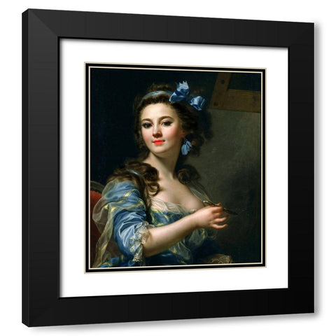 Classic Floozy II Black Modern Wood Framed Art Print with Double Matting by Smith, Karen