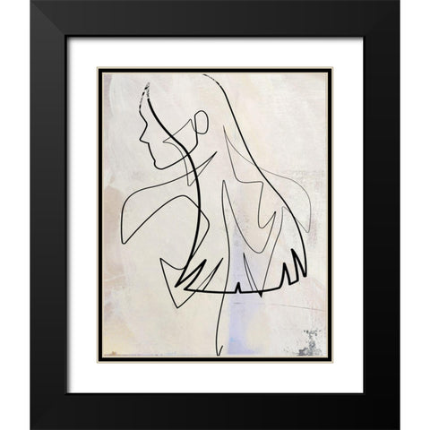 Silhou I Black Modern Wood Framed Art Print with Double Matting by Smith, Karen