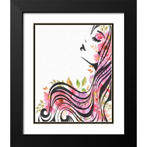 Rosey II Black Modern Wood Framed Art Print with Double Matting by Smith, Karen