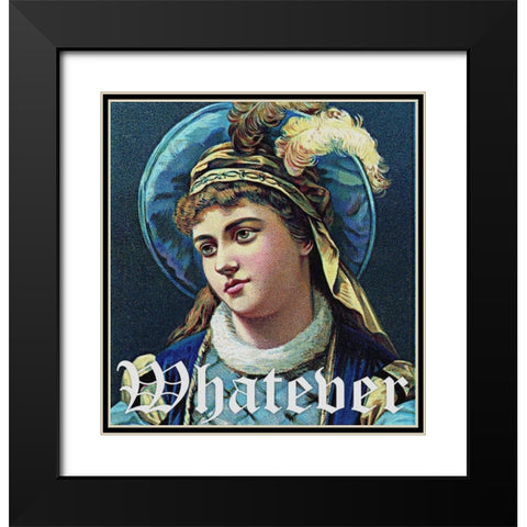 Whatever Black Modern Wood Framed Art Print with Double Matting by Smith, Karen