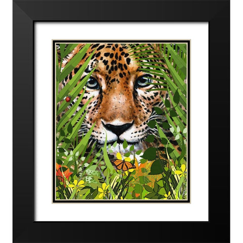 Jungle Moves I Black Modern Wood Framed Art Print with Double Matting by Smith, Karen