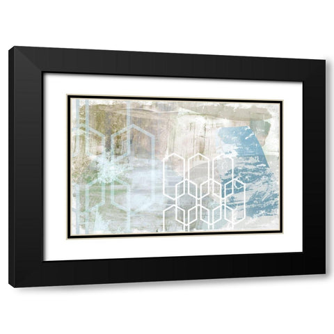 Becoming Black Modern Wood Framed Art Print with Double Matting by Naskrent, Delores