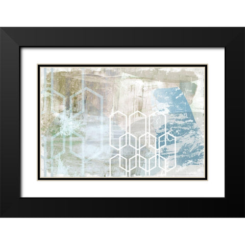 Becoming Black Modern Wood Framed Art Print with Double Matting by Naskrent, Delores