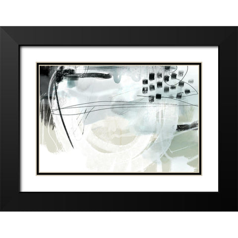 Strongh Black Modern Wood Framed Art Print with Double Matting by Naskrent, Delores