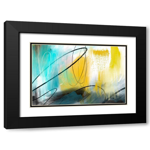Sun Showers Black Modern Wood Framed Art Print with Double Matting by Naskrent, Delores