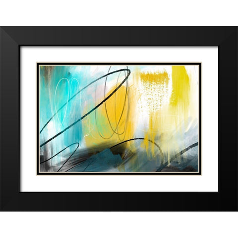 Sun Showers Black Modern Wood Framed Art Print with Double Matting by Naskrent, Delores