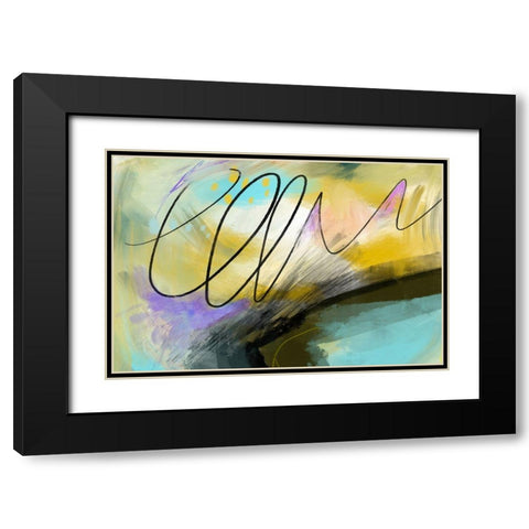 Mumble Black Modern Wood Framed Art Print with Double Matting by Naskrent, Delores
