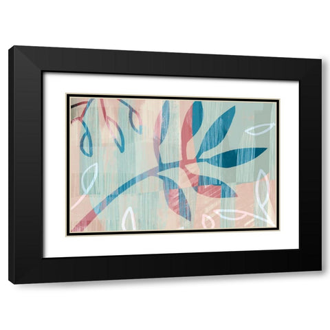 Blythe Black Modern Wood Framed Art Print with Double Matting by Naskrent, Delores