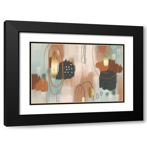 Baked Clay Black Modern Wood Framed Art Print with Double Matting by Naskrent, Delores
