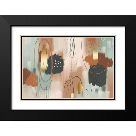 Baked Clay Black Modern Wood Framed Art Print with Double Matting by Naskrent, Delores