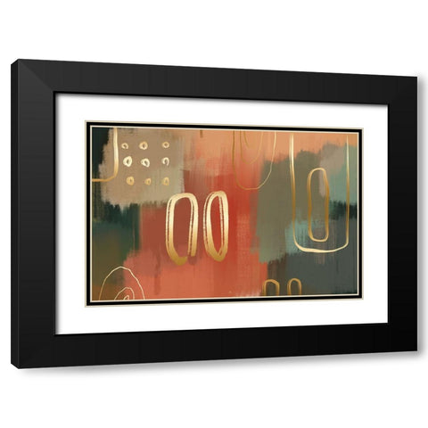 Terracotta Black Modern Wood Framed Art Print with Double Matting by Naskrent, Delores