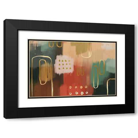 Earthenware Black Modern Wood Framed Art Print with Double Matting by Naskrent, Delores