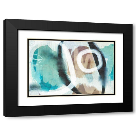 Downrush Black Modern Wood Framed Art Print with Double Matting by Naskrent, Delores