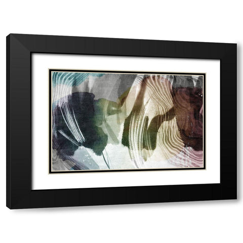 Blackout Black Modern Wood Framed Art Print with Double Matting by Naskrent, Delores