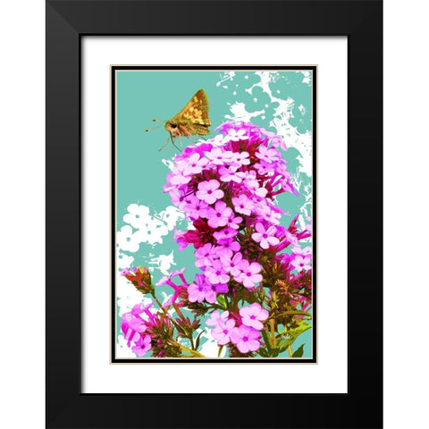 Skipper on Flox Black Modern Wood Framed Art Print with Double Matting by Evalia Designs