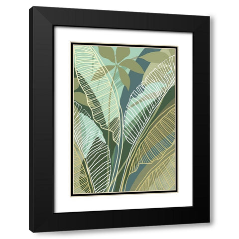 Tropical Botanical I Black Modern Wood Framed Art Print with Double Matting by Kouta, Flora