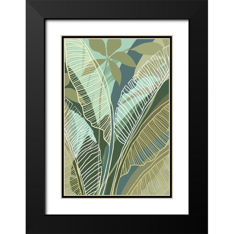 Tropical Botanical I Black Modern Wood Framed Art Print with Double Matting by Kouta, Flora