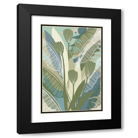 Tropical Botanical III Black Modern Wood Framed Art Print with Double Matting by Kouta, Flora