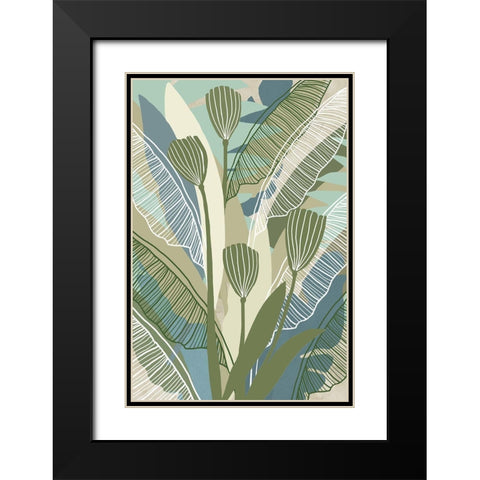 Tropical Botanical III Black Modern Wood Framed Art Print with Double Matting by Kouta, Flora