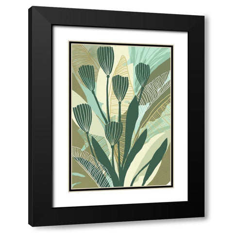 Tropical Botanical IV Black Modern Wood Framed Art Print with Double Matting by Kouta, Flora