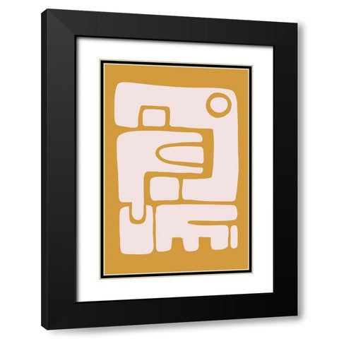 Seventies Vibe I Black Modern Wood Framed Art Print with Double Matting by Haase, Andrea