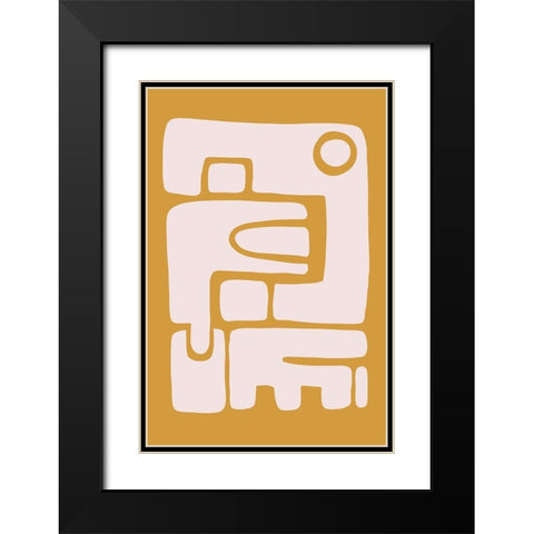 Seventies Vibe I Black Modern Wood Framed Art Print with Double Matting by Haase, Andrea
