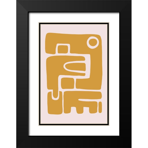 Seventies Vibe II Black Modern Wood Framed Art Print with Double Matting by Haase, Andrea