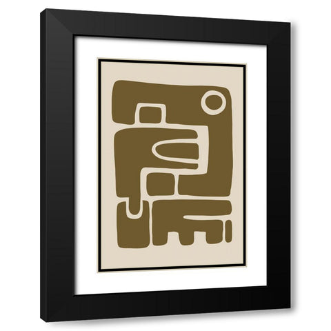 Seventies Vibe IV Black Modern Wood Framed Art Print with Double Matting by Haase, Andrea
