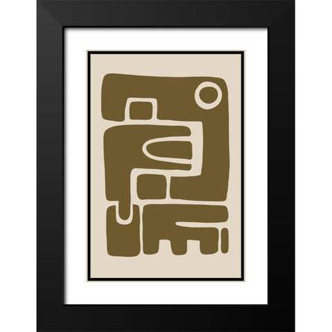Seventies Vibe IV Black Modern Wood Framed Art Print with Double Matting by Haase, Andrea