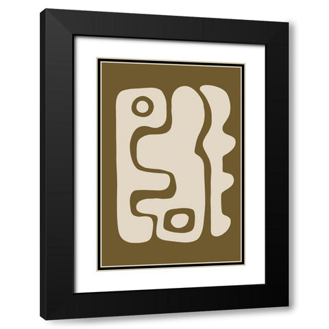 Seventies Groove III Black Modern Wood Framed Art Print with Double Matting by Haase, Andrea